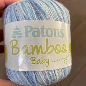 Patons Bamboo Baby Yarn in Blue White and Purple